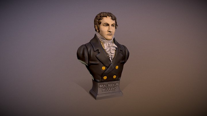 Jose Manuel Belgrano busto para impresion 3D 3D Model