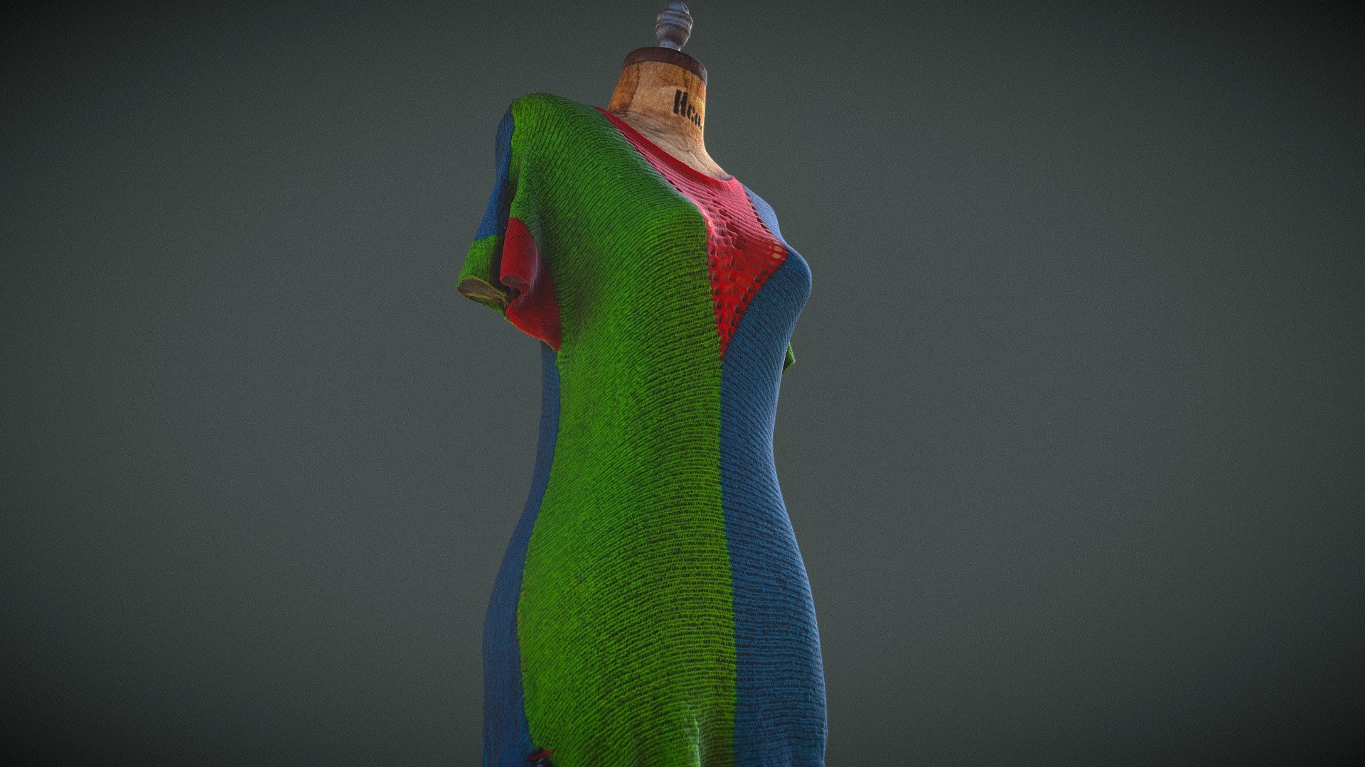 Modique Couture - Handmade Knit Dress — Sketchfab embed 3D viewer
