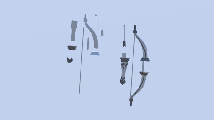 Bow and Arrow 3D Model