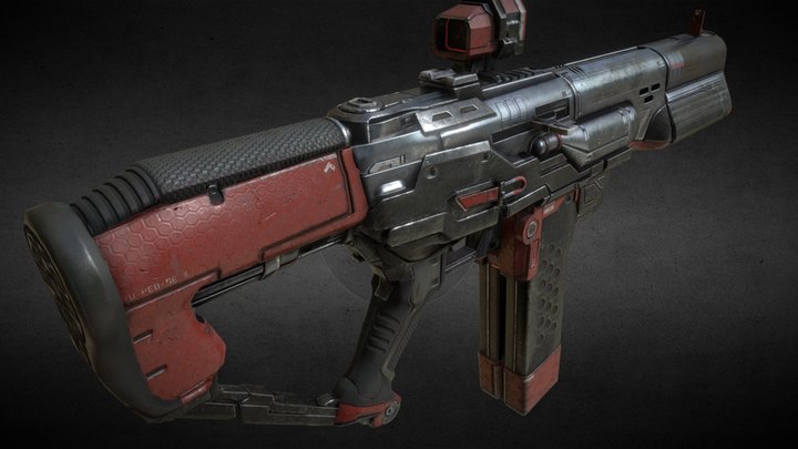 Assault rifle [Exterminator] 3D Model