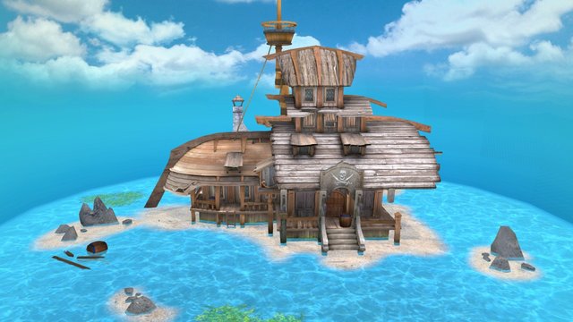 Pirate Building-BoatConcept 3D Model