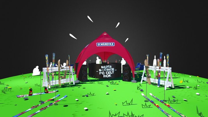 Summer après-ski bar 3D Model