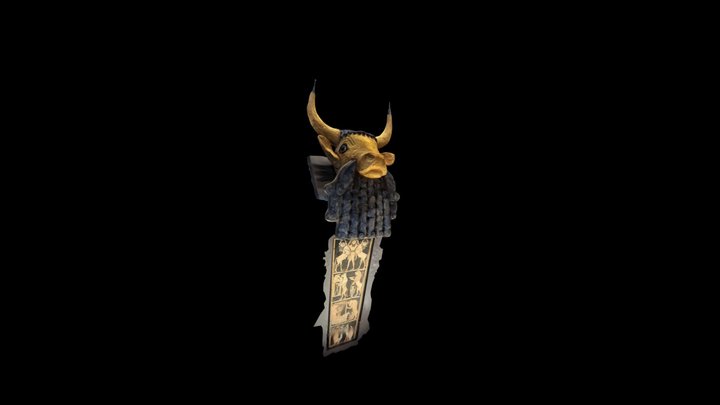 Bull's Head Ornament from a Lyre 3D Model