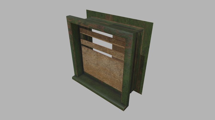 Old wood window 3D Model