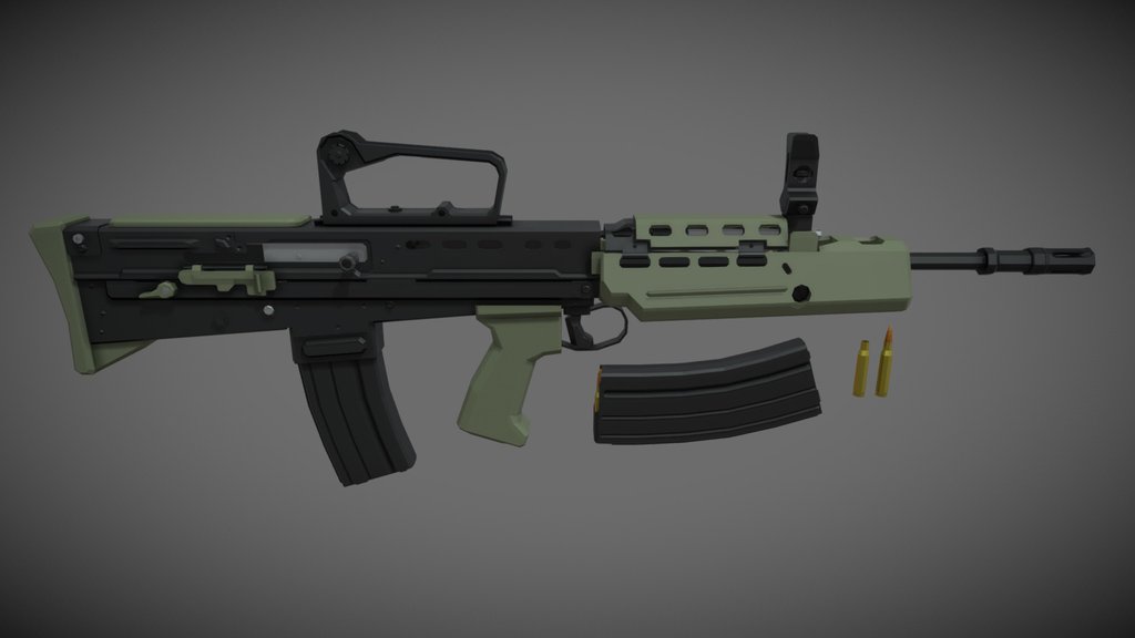 low-poly L85A1