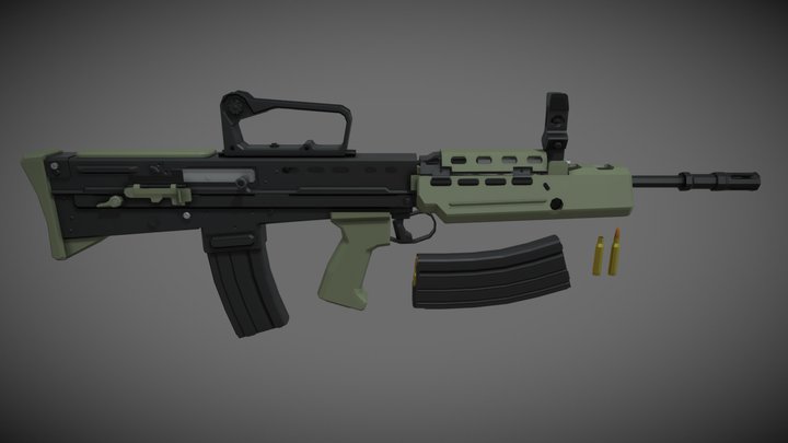 low-poly L85A1 – Free 3D Model STL