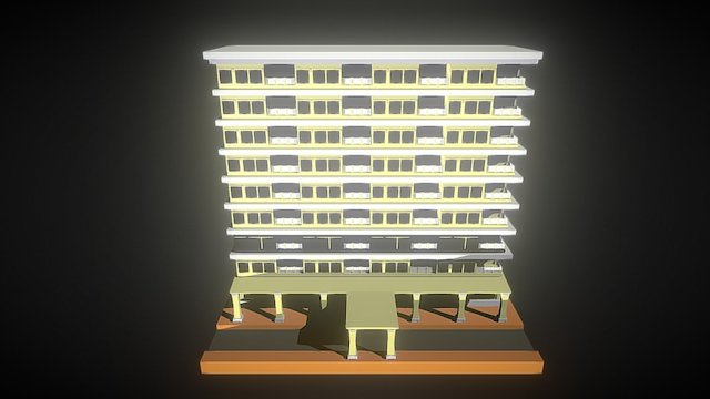 Beach Hotel 3D Model