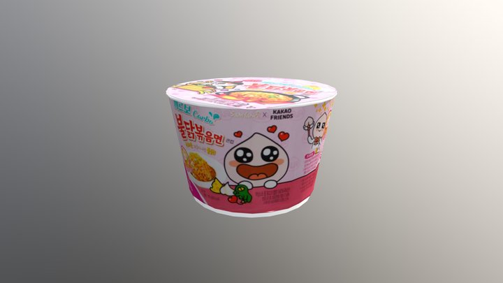 Carbonara Buldack Cup 3D Model