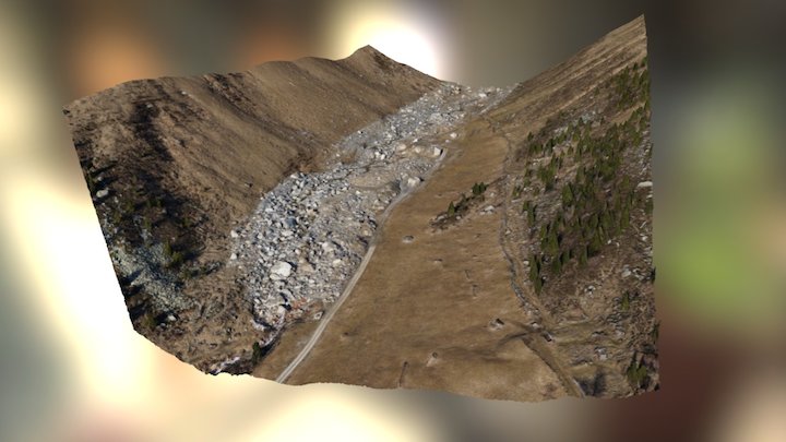 Felssturz Val Strem Dez. 2016, Sedrun (CH) 3D Model