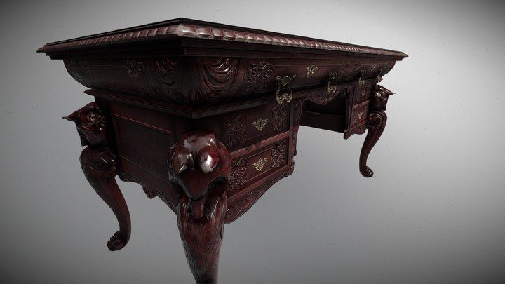 Wolf Rokoko Table 3D Model