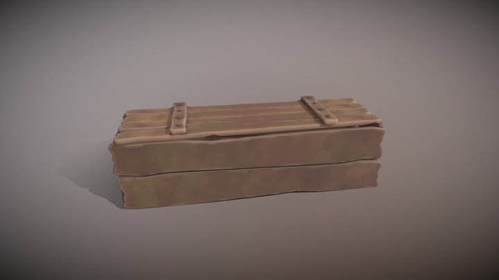 Stylized Low Poly Chest 3D Model