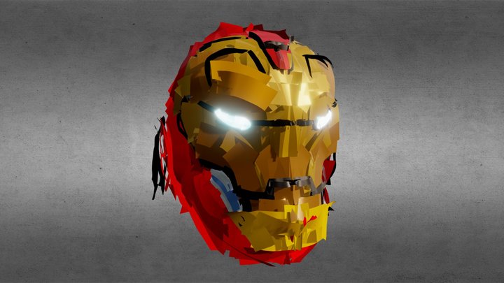 Iron man helmet using the Tilt brush 3D Model