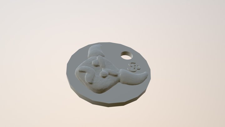 Emoji Bag Tag 3D Model