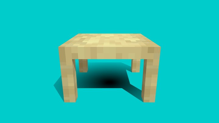 Minecraft Coffee Table 3D Model