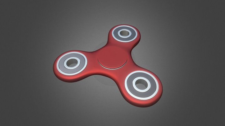 Fidget spinner stress relieving toy 3D Model