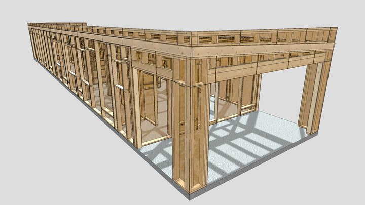 C2509 - 3D model of SIP panel house 3D Model
