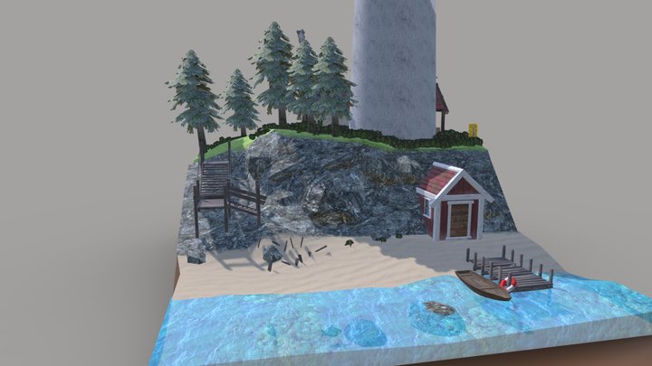 DAE Diorama - By the ocean 3D Model