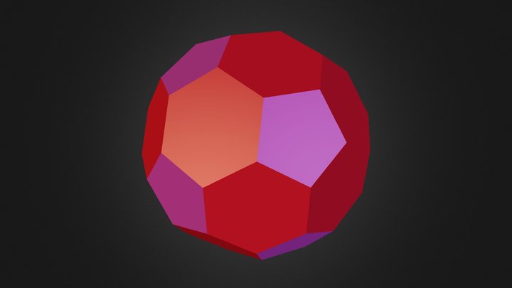 Icosaedro Truncado (5,6,6) 3D Model