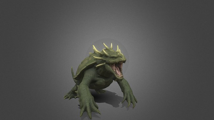 Sea Monster Turtle 3D Model