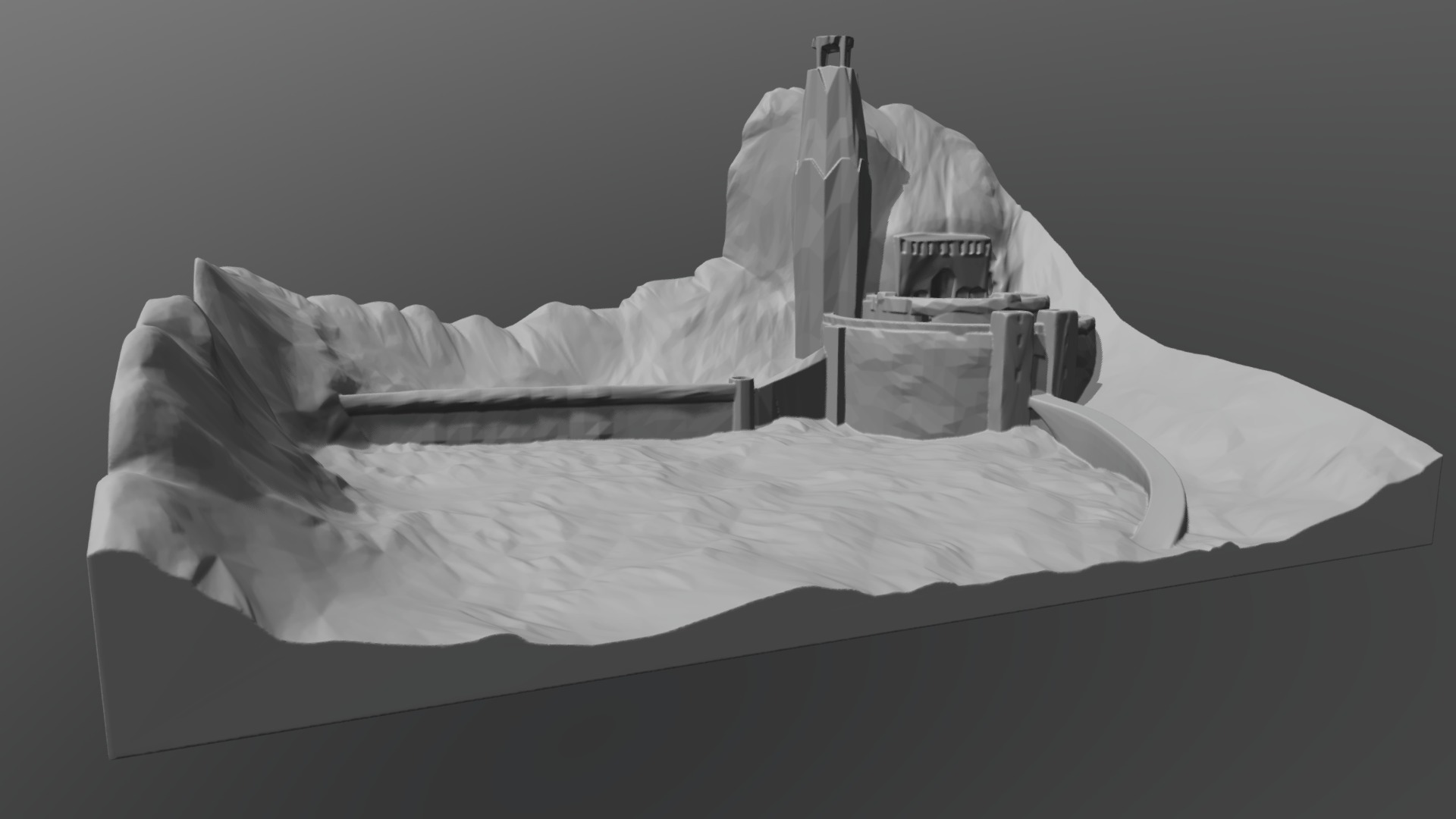 3D model Helms Deep for 3D printing - This is a 3D model of the Helms Deep for 3D printing. The 3D model is about a bed with a white sheet.