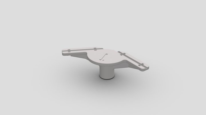 137 Mhz V-DIPOLE Antenna Support 3D Model