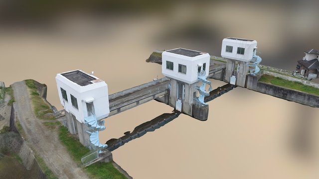 防潮水門 3D Model