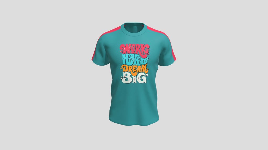 Vibrant Graphic Tee Teal Blue