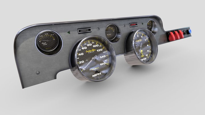 Eleanor Mustang: Dashboard (Up) - 2023 3D Model