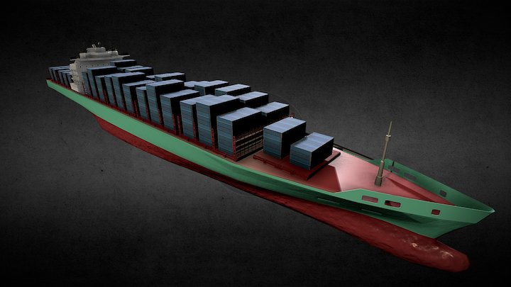 Cargo Ship 3D Model