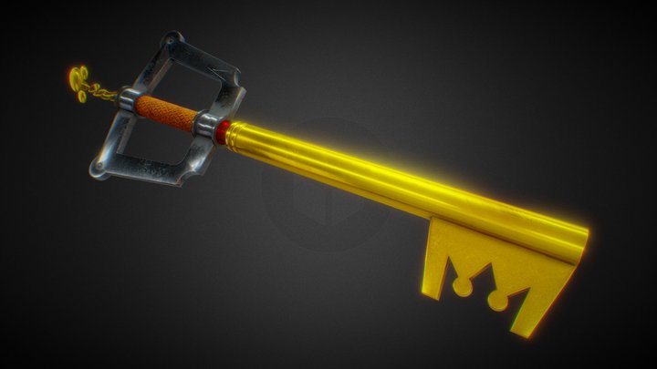 Kingdom Key D - Kingdom Hearts Fan Art 3D Model