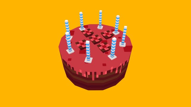 Birthday Cake 3D Model