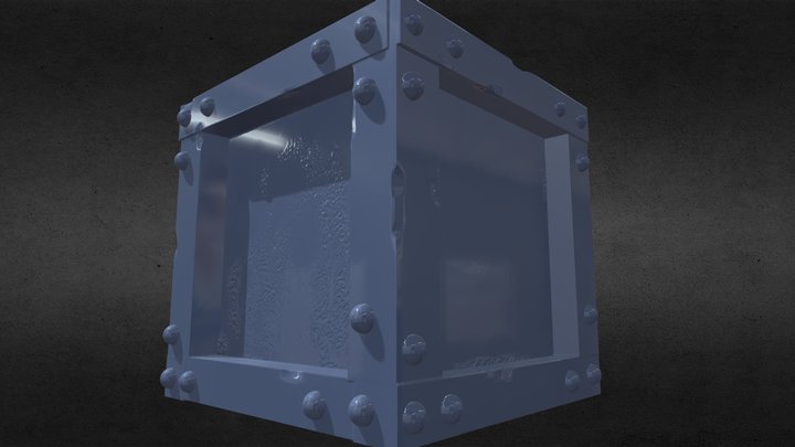 Caja de Metal Crash Bandicoot 3D Model