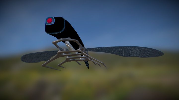 Insect Surveillance Drone (First Day in MODO) 3D Model