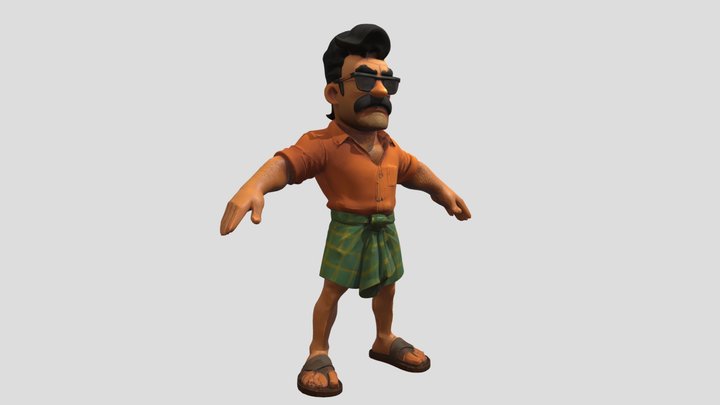 Lungi Raja: Drunken legend from the hills 3D Model