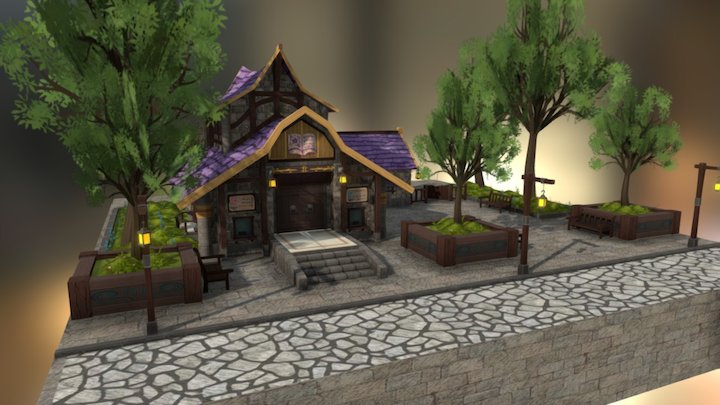 Magic house town village area 3D Model