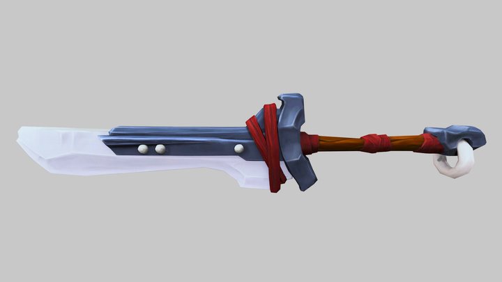 Hand paint sword 3D Model
