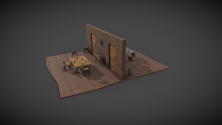 Modelo doble habitacion 3D Model