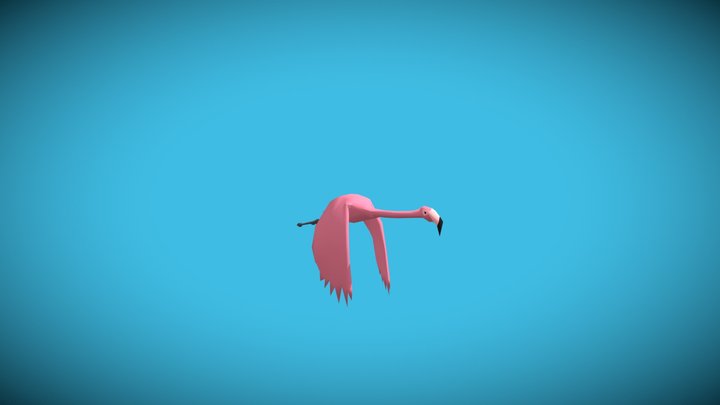 Flying Flamingo 3D Model