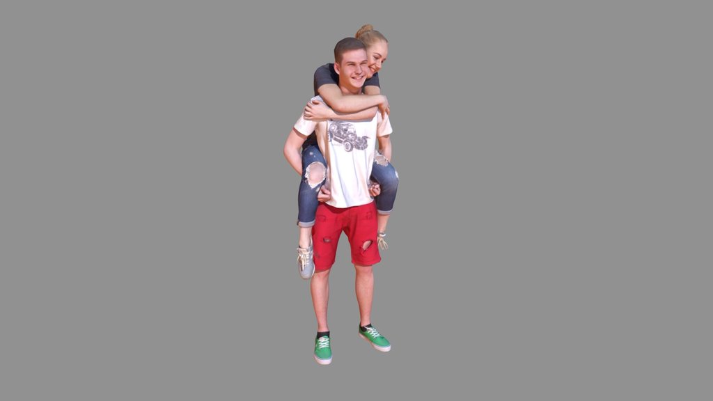 Piggyback Ride Pose - A 3D model collection by pixieparrot - Sketchfab