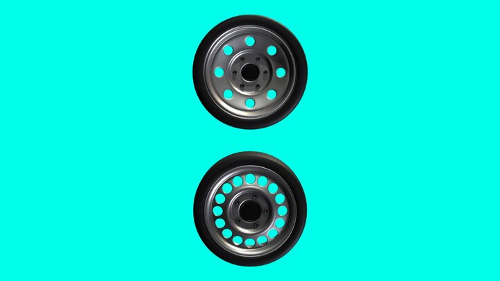 Stock Steelies 8 and 16 [Free] 3D Model