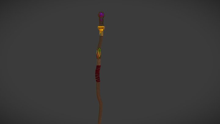 Wizards Cane 3D Model