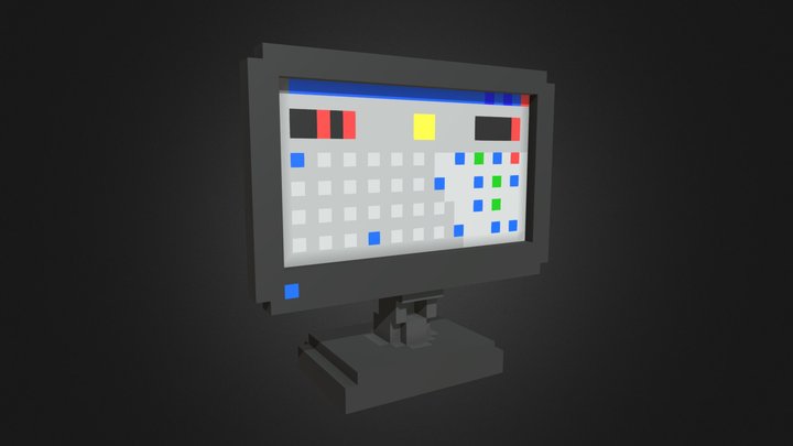 Voxel - Computer Screen 3D Model