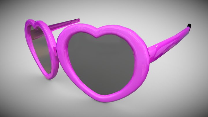 Party Glasses (Heart type)💮📷 3D Model