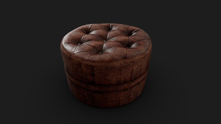 [REMAKE] - Leather Footstool – Free 3D Model STL