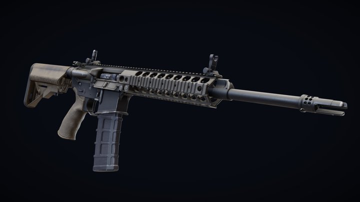 Lewis Machine & Tool New Zealand Reference Rifle 3D Model