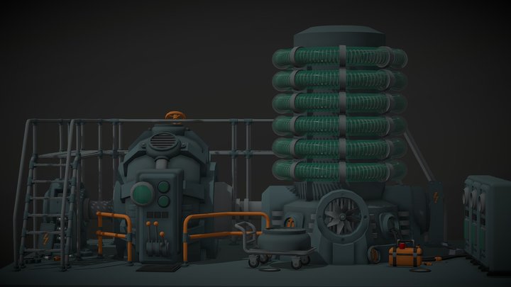 Power Station. Repair 3D Model