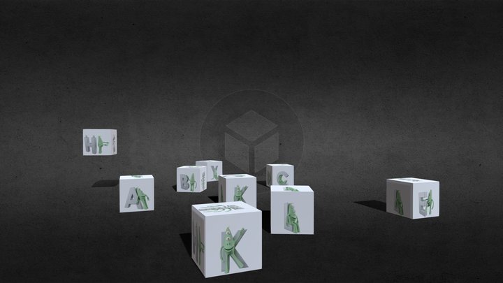 Letter blocks – Modelo 3D gratuito STL