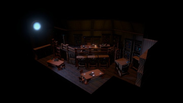 A snipit of a library 3D Model