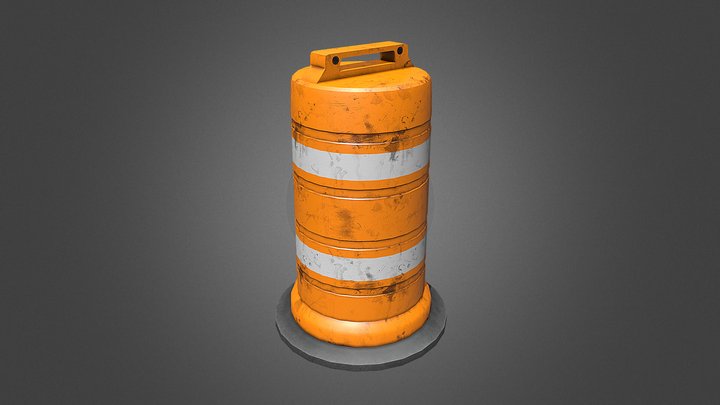 Traffic Drum 3D Model