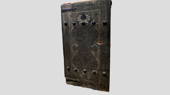 Door. Khiva. 19th century. Wood, carving. 3D Model